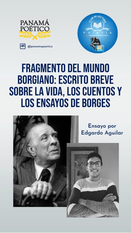 Book Cover: Fragmento del mundo borgiano escrito breve sobre la vida, los cuentos y los ensayos de Borges